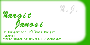 margit janosi business card